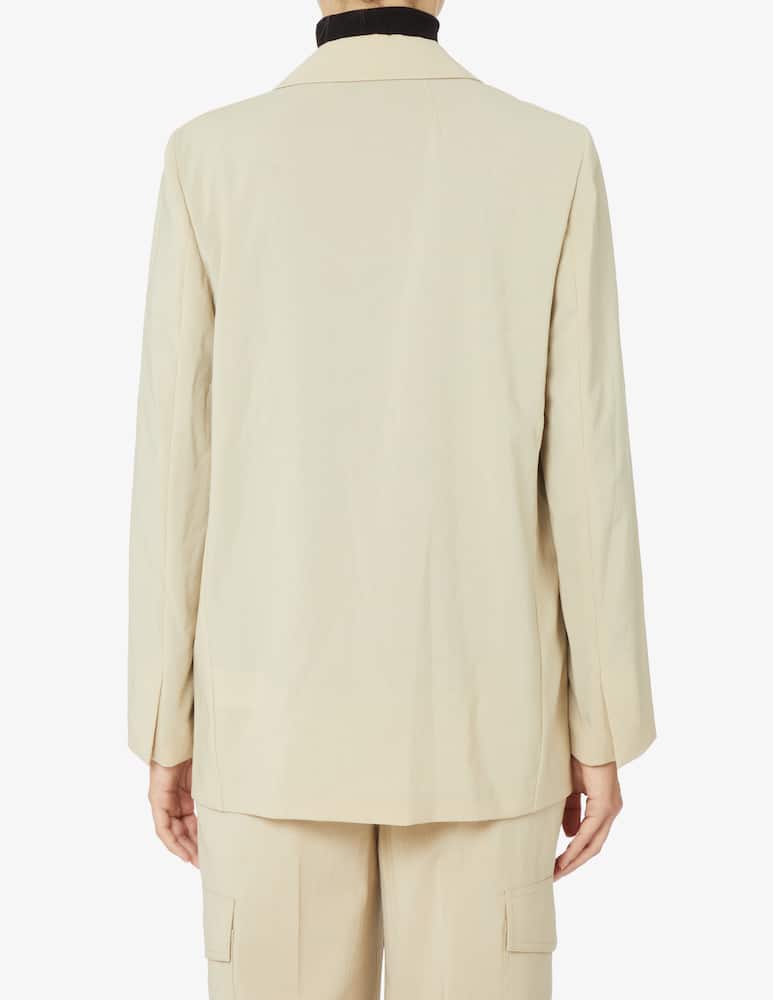 rinascente Theory Technical fabric blazer jacket with buttons - Beige