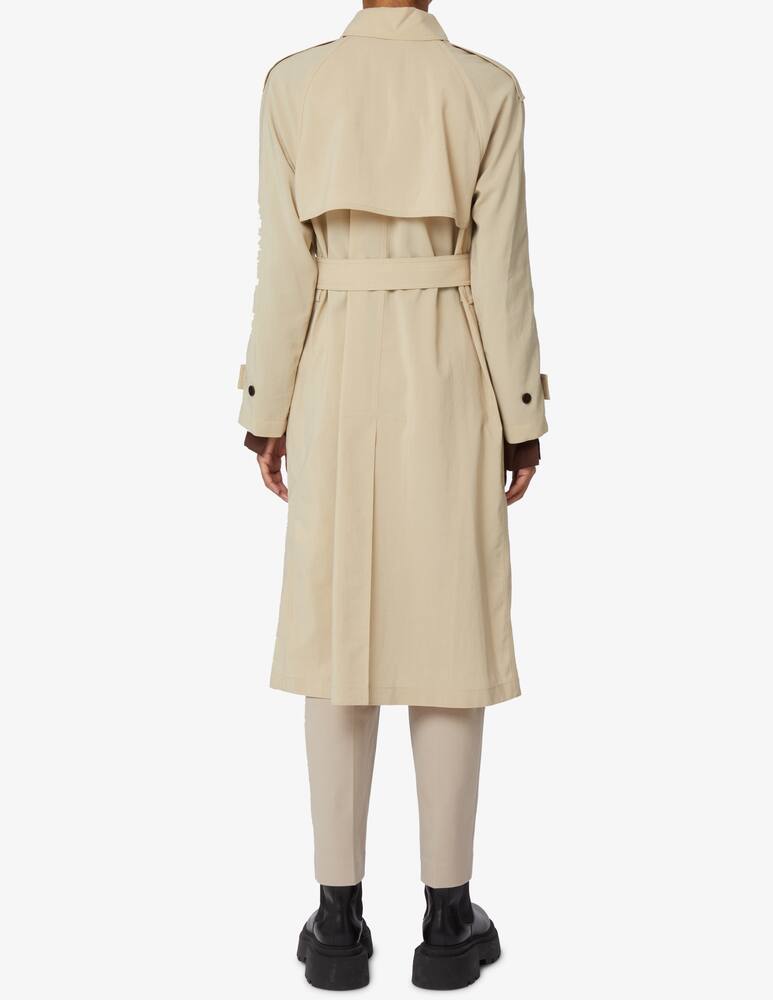rinascente Theory Double breasted trench coat with belt - Beige