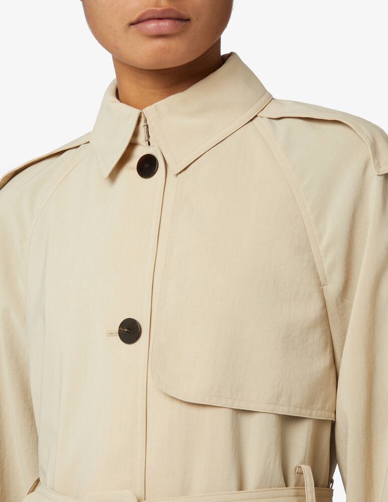 rinascente Theory Double breasted trench coat with belt - Beige