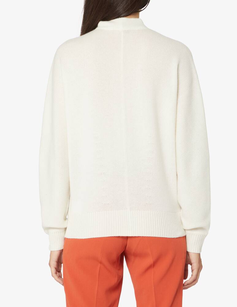 rinascente Theory Maglione in cashmere con mezza zip - Bianco