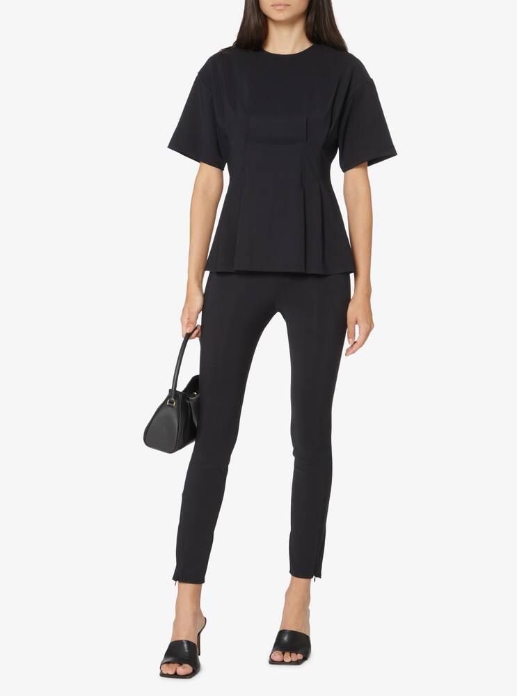 rinascente Theory Pleated technical fabric blouse - Black