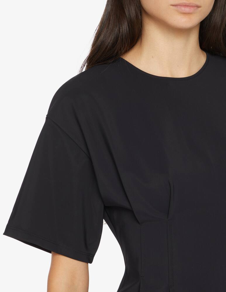 rinascente Theory Pleated technical fabric blouse - Black