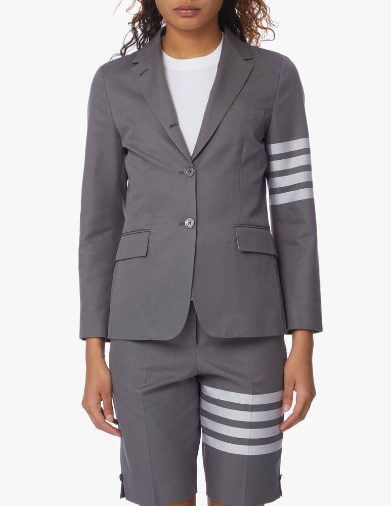 rinascente Thom Browne One button cotton blazer - grey