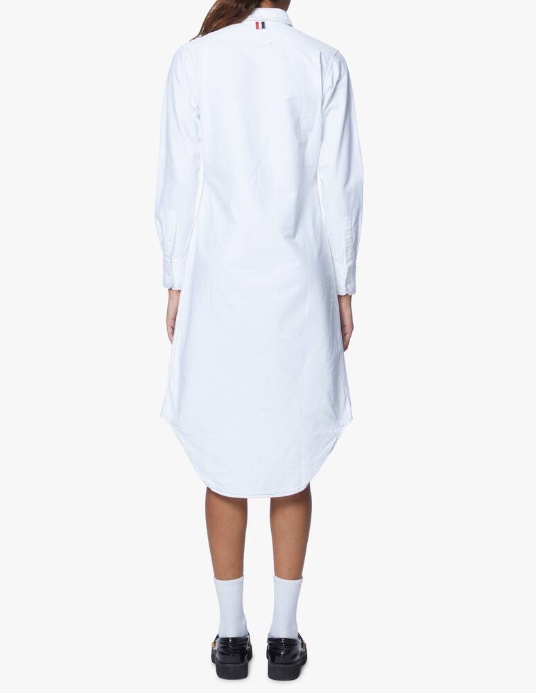 rinascente Thom Browne Abito chemiser midi in cotone - bianco