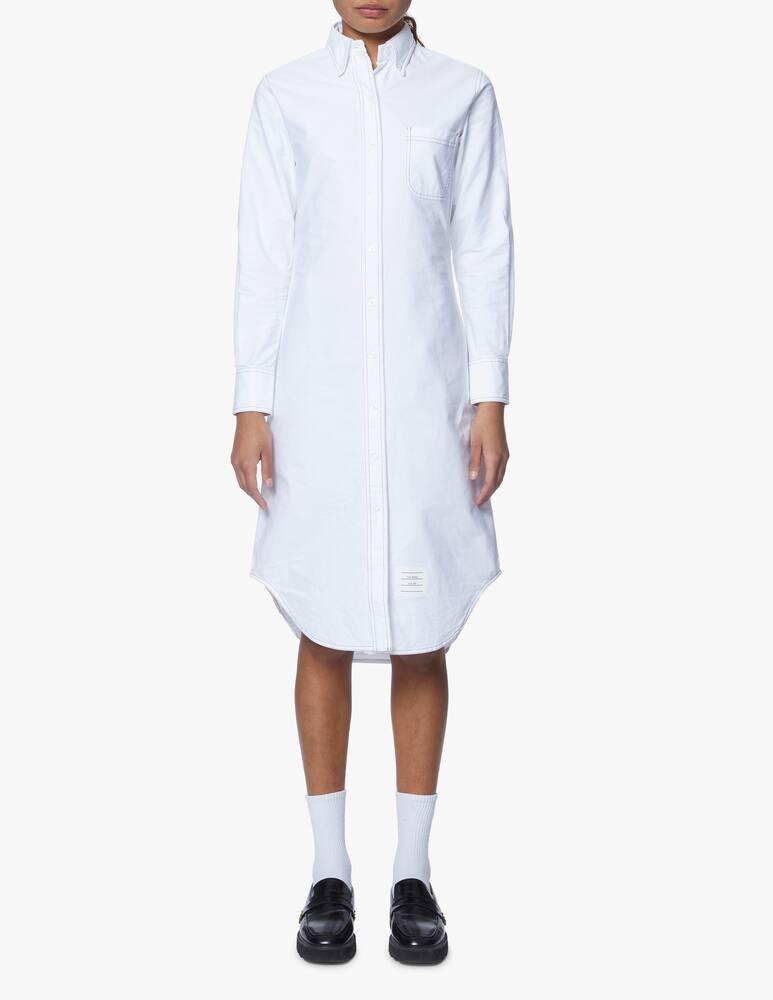 rinascente Thom Browne Abito chemiser midi in cotone - bianco