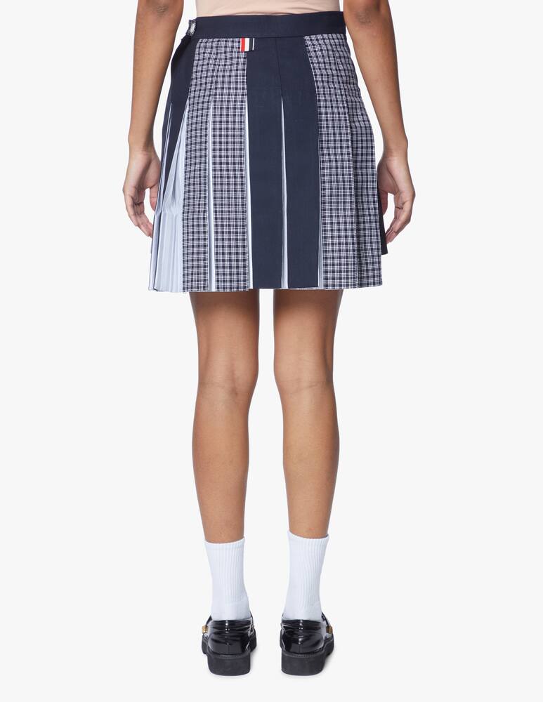 rinascente Thom Browne Pleated wool miniskirt - blue