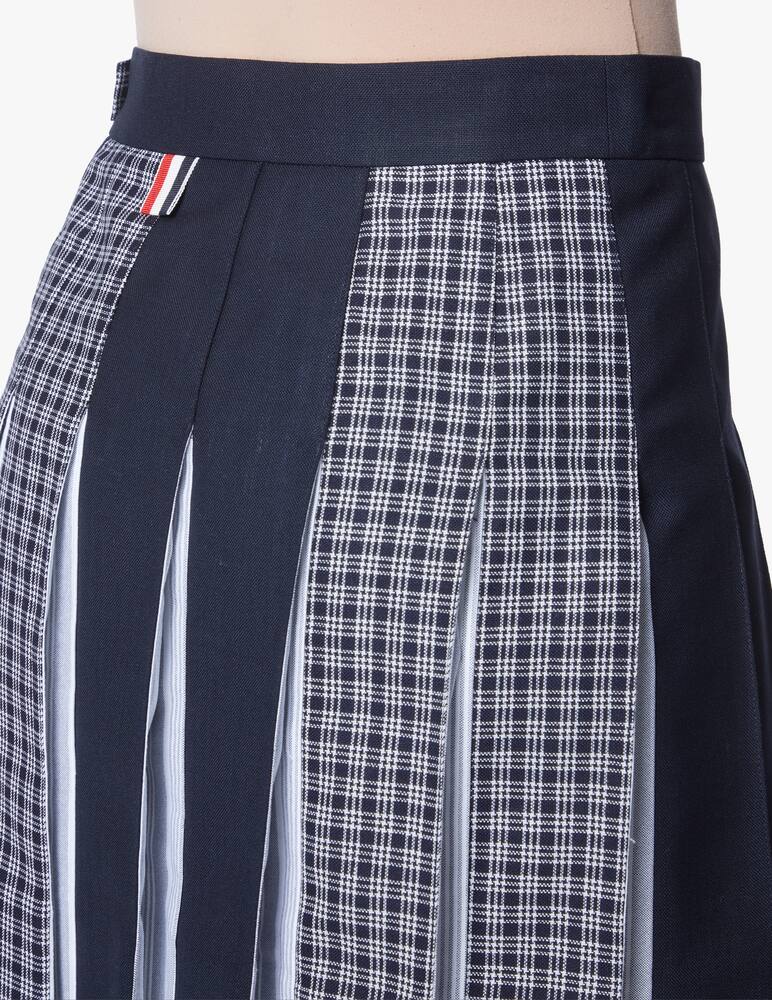 rinascente Thom Browne Pleated wool miniskirt - blue