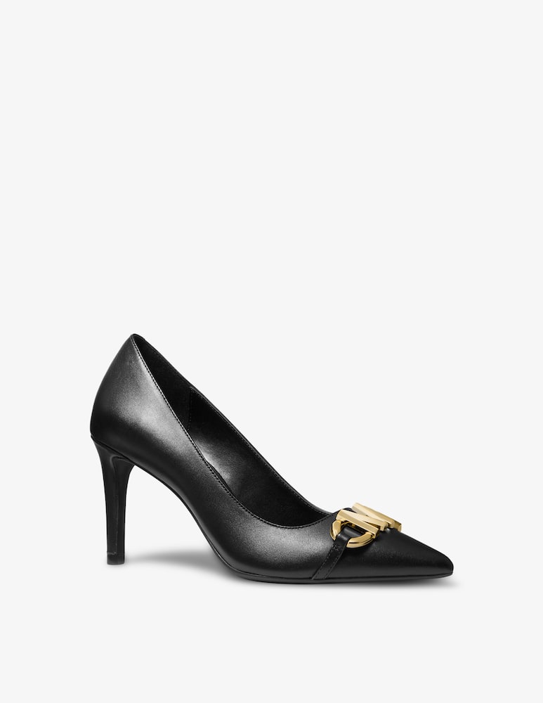 rinascente Michael Michael Kors Izzy pump logo front - Black