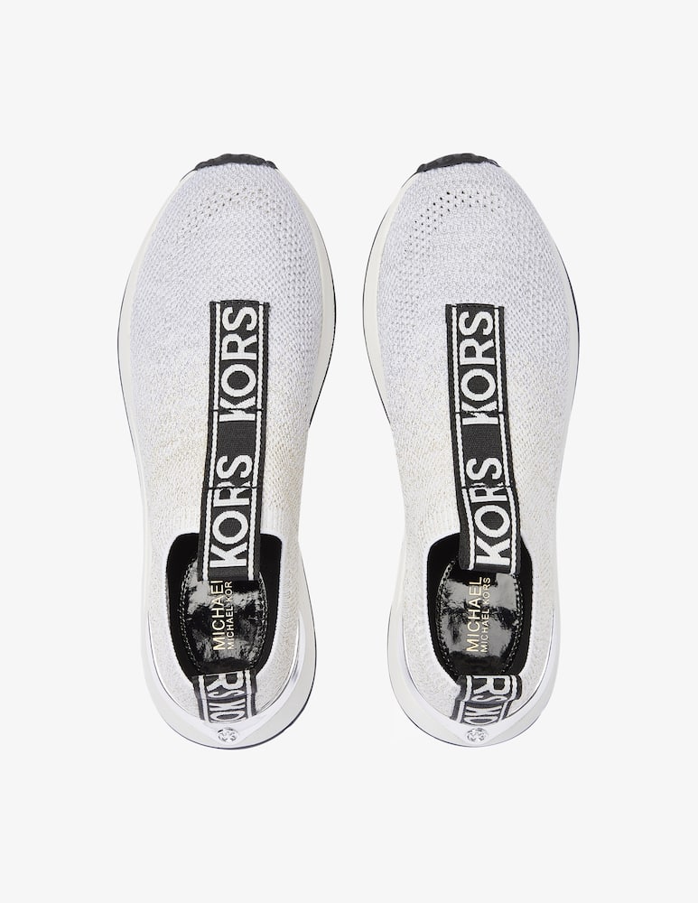 rinascente Michael Michael Kors Bodie slip on lurex sneakers - White