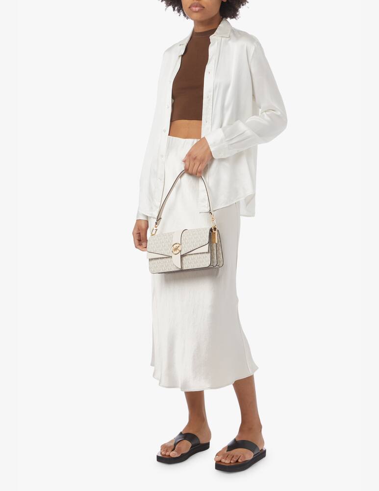 rinascente Michael Michael Kors Borsa a tracolla M Greenwich - bianco