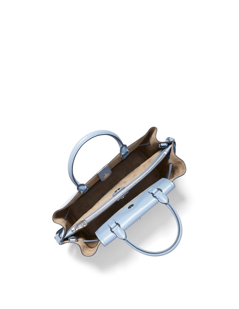 rinascente Michael Michael Kors Hamilton Legacy L logo stripe satchel bag - light blue