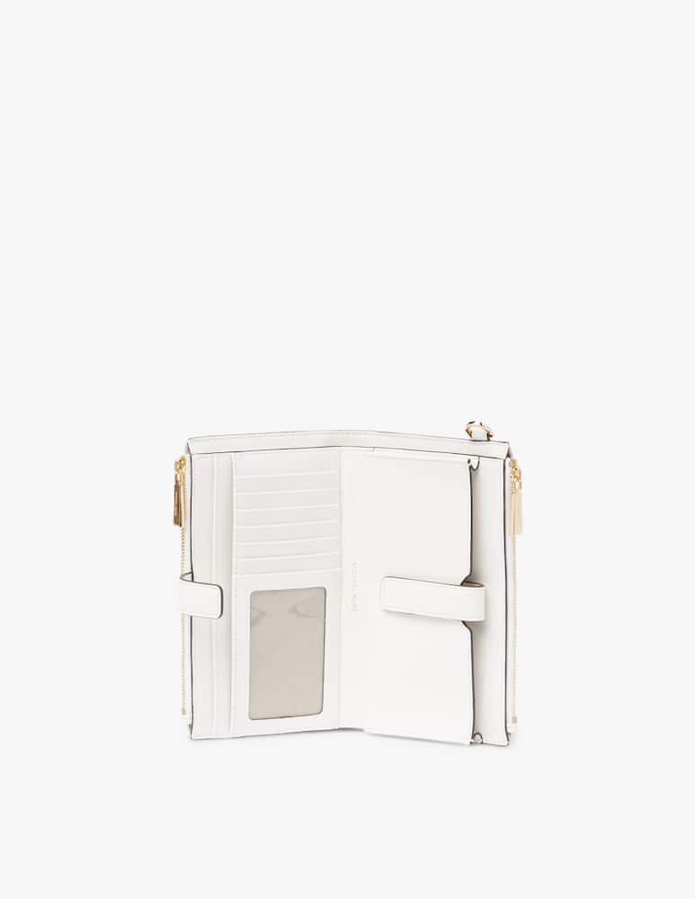 rinascente Michael Michael Kors Portafoglio in pelle intrecciata Jet Set - bianco