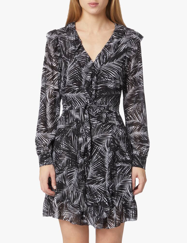 rinascente Michael Michael Kors Long sleeved wrap mini dress - black