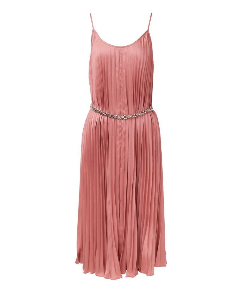 rinascente Michael Michael Kors Vestito midi plissato con cintura - rosa