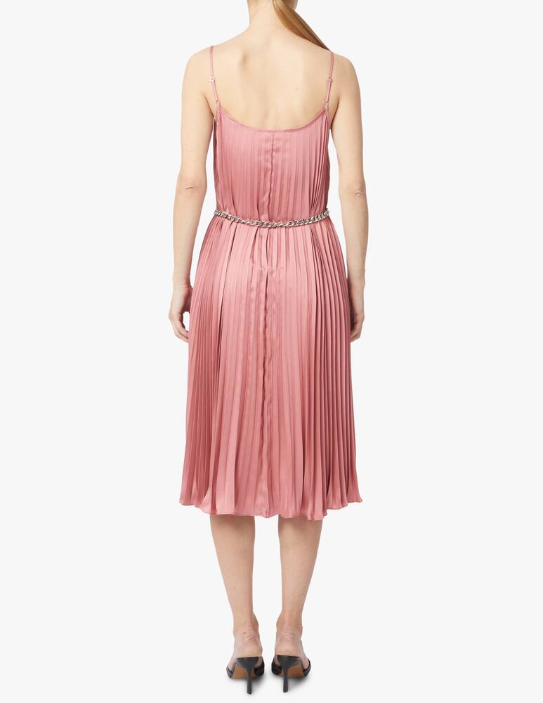 rinascente Michael Michael Kors Vestito midi plissato con cintura - rosa