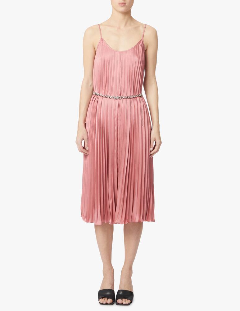 rinascente Michael Michael Kors Vestito midi plissato con cintura - rosa