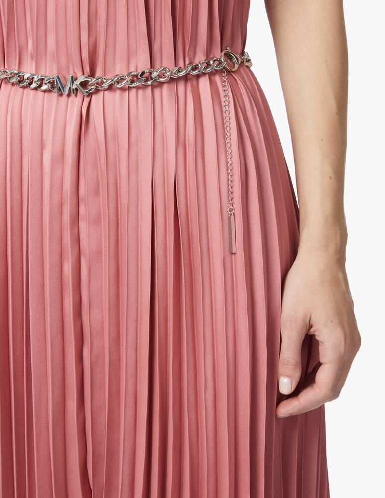 rinascente Michael Michael Kors Vestito midi plissato con cintura - rosa