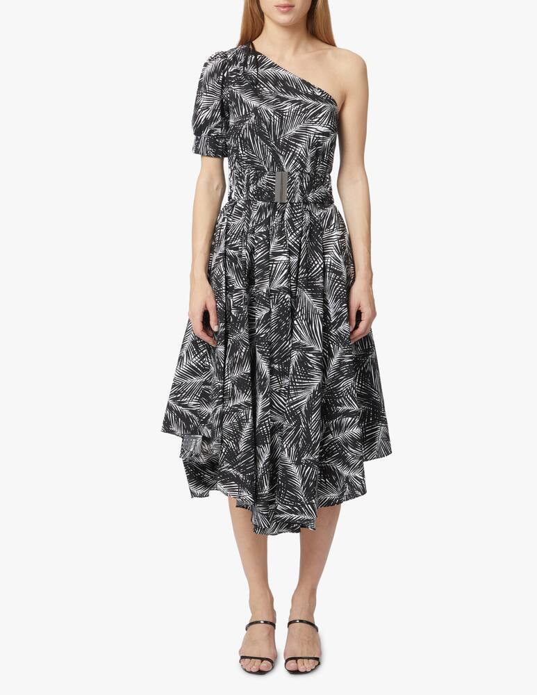 Michael Michael Kors One-shoulder midi dress with belt - black - picture 2