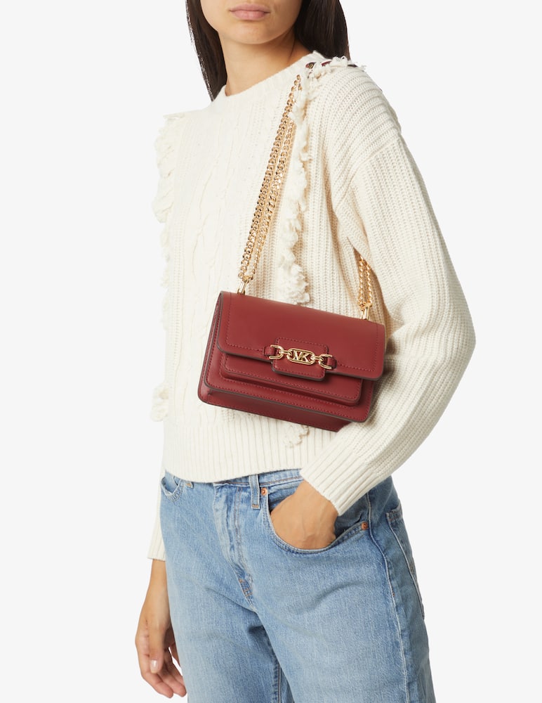 rinascente Michael Michael Kors Borsa a tracolla Heather extra-small in pelle - Rosso