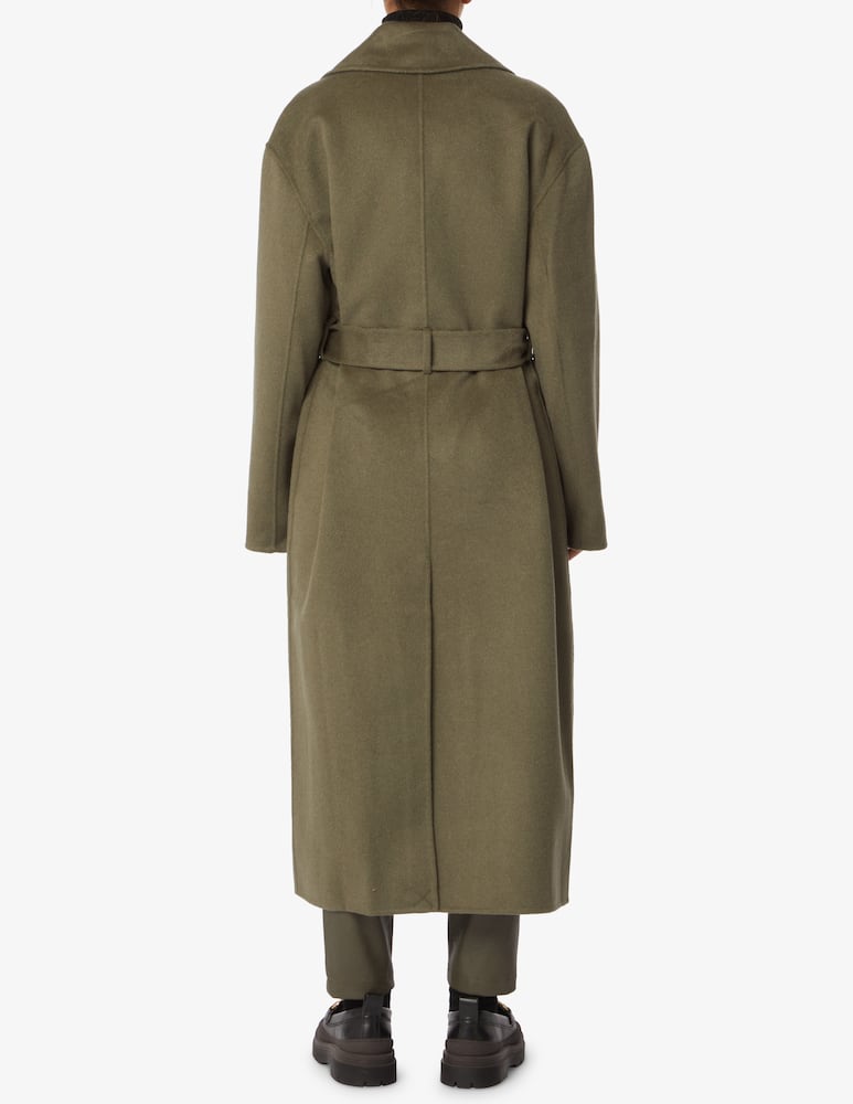 rinascente Michael Michael Kors Wool blend coat with belt at the waist - Olive