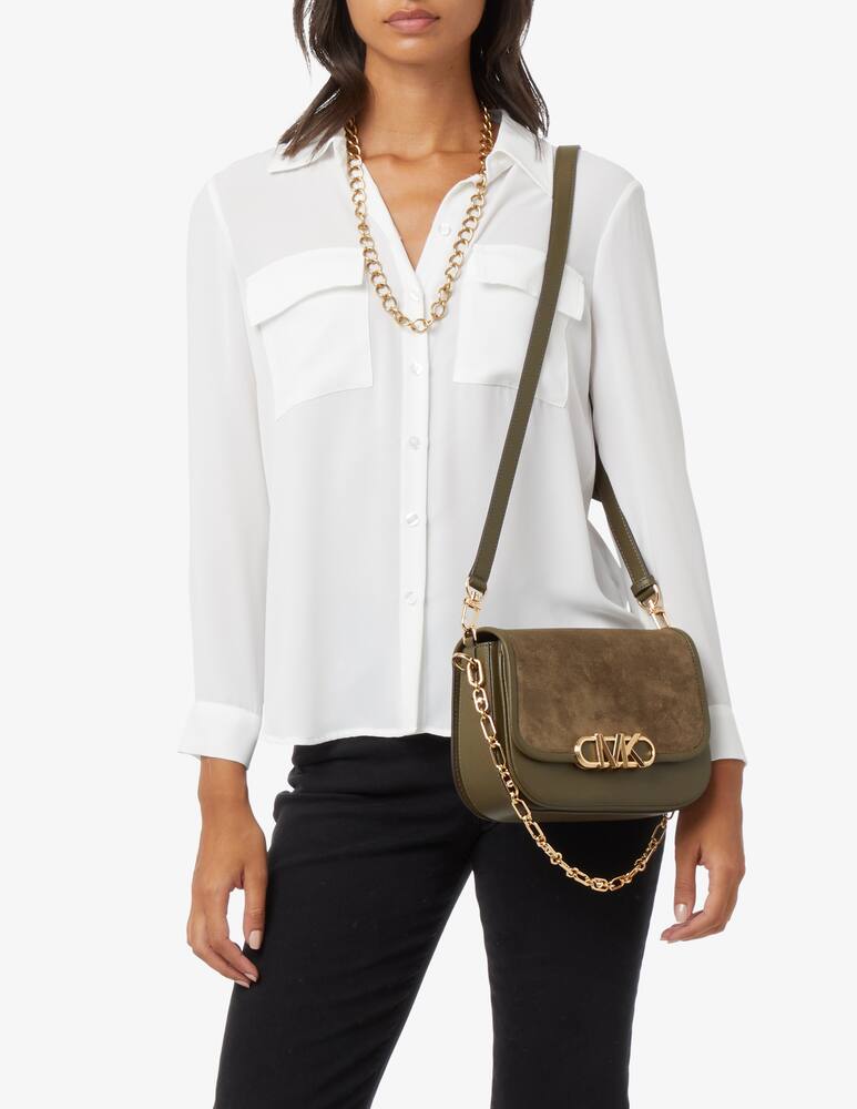 rinascente Michael Michael Kors Parker M saddle messenger bag - Olive