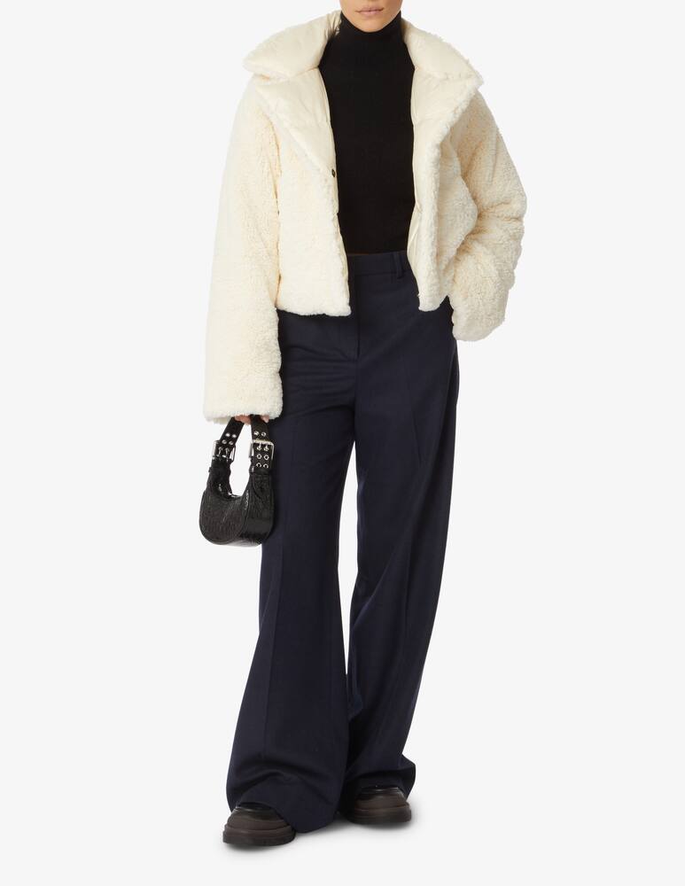 rinascente Michael Michael Kors Crop down coat with faux fur - White