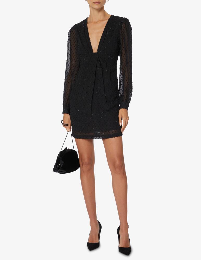 rinascente Michael Michael Kors Abito mini Shiny Swiss Dot - Nero