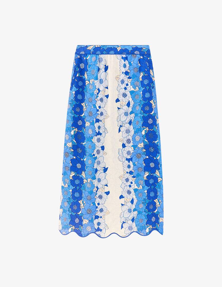 rinascente Farm Rio Flower stripes midi skirt
