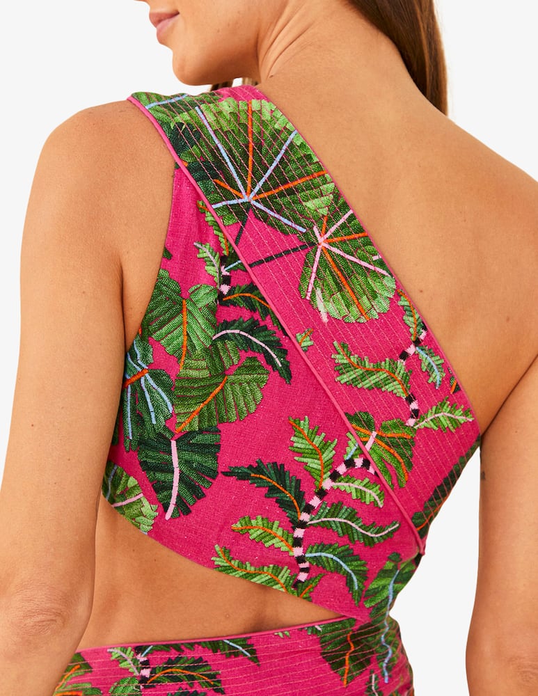 rinascente Farm Rio Leaves mini dress