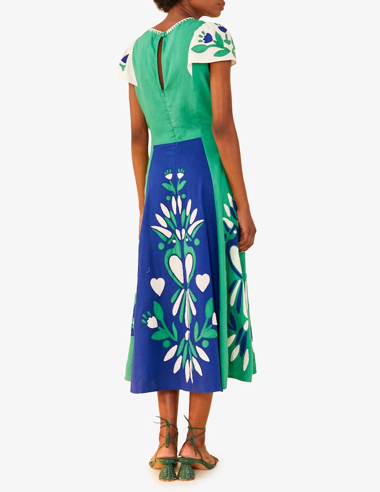 rinascente Farm Rio Abito midi in patchwork Soft garden