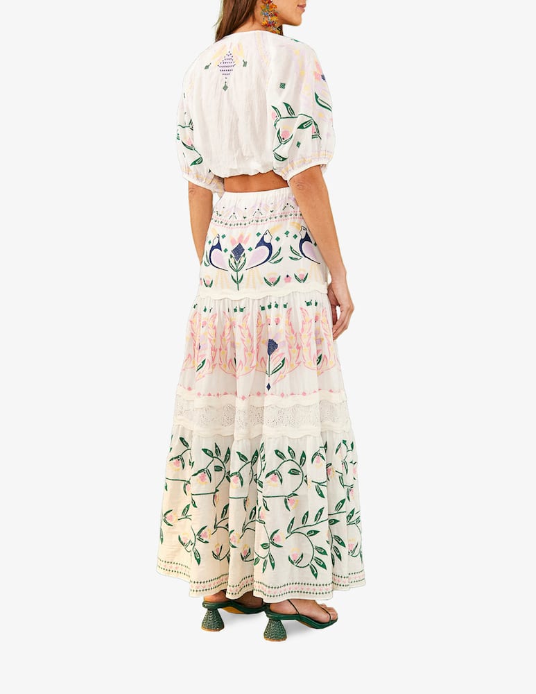 Farm Rio Crop top ricamato Summer garden - immagine 2 Farm Rio Crop top ricamato Summer garden - immagine 2