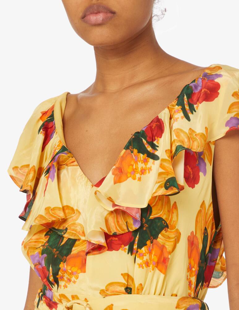 rinascente Farm Rio Banana nest max dress