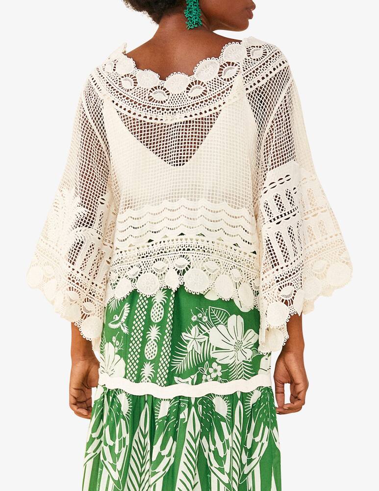 rinascente Farm Rio Blusa in guipire Morada boa 