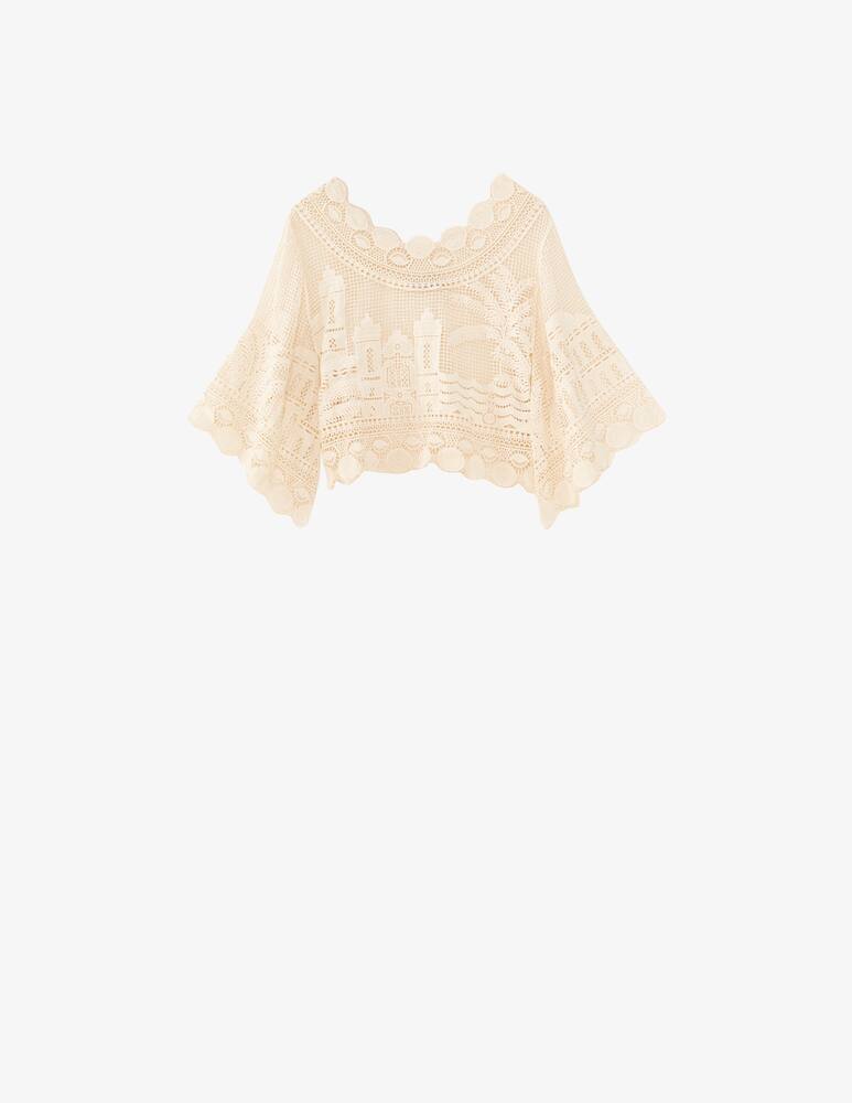 rinascente Farm Rio Blusa in guipire Morada boa 