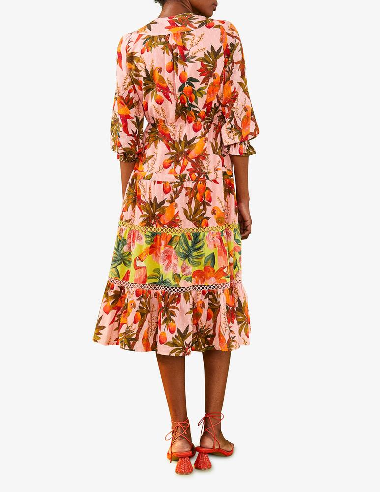 rinascente Farm Rio Mixed mango trees midi dress