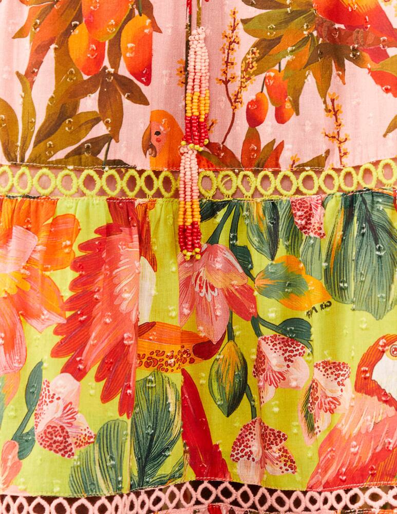 rinascente Farm Rio Mixed mango trees midi dress