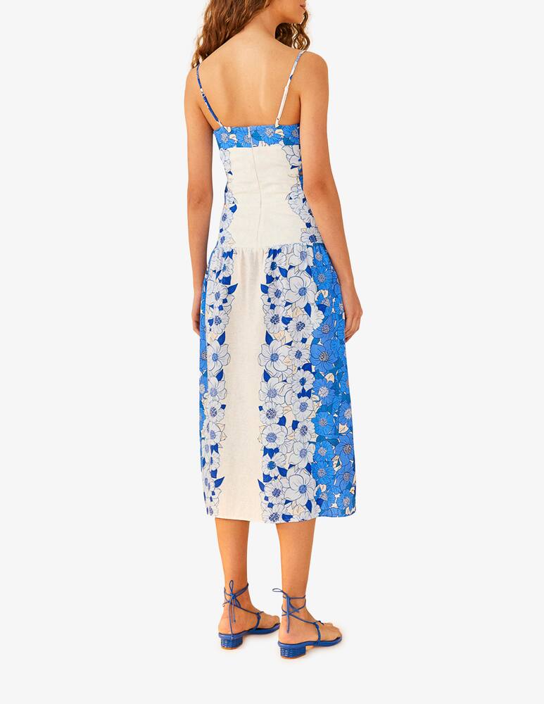 rinascente Farm Rio Flower stripes midi dress