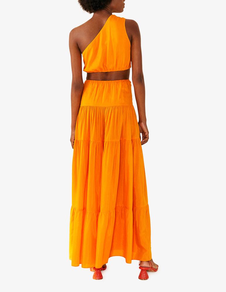 rinascente Farm Rio Maxi abito asimmetrico arancione