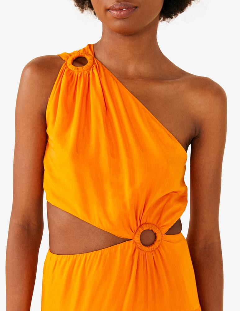 rinascente Farm Rio Maxi abito asimmetrico arancione