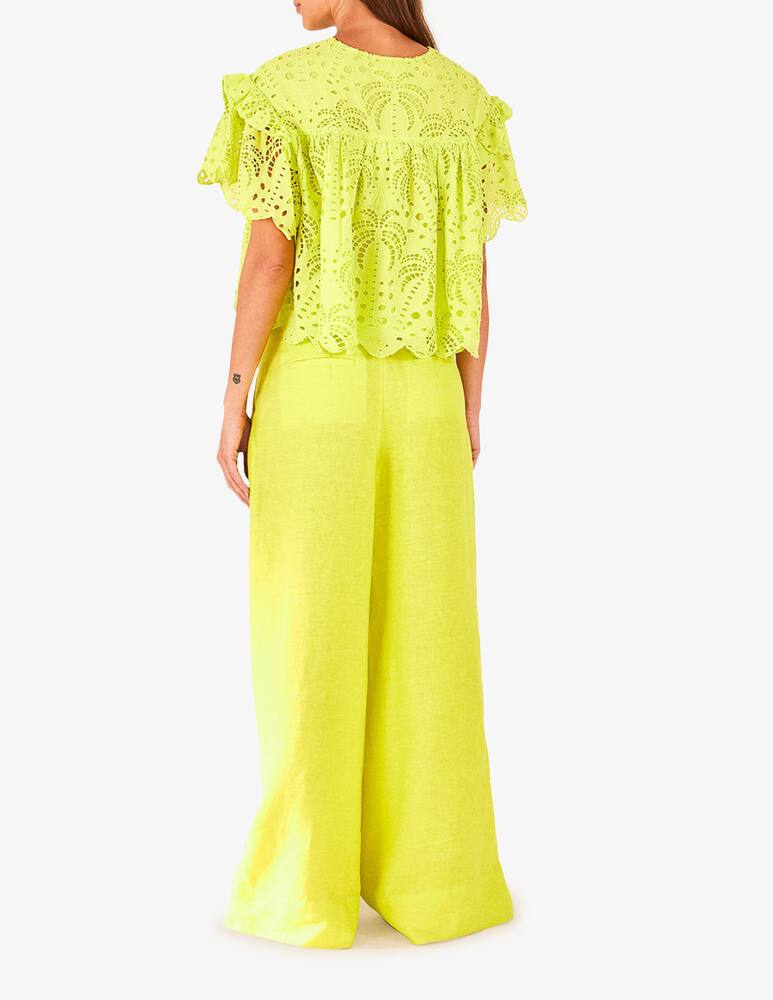 rinascente Farm Rio Lime green palm tree richilier top