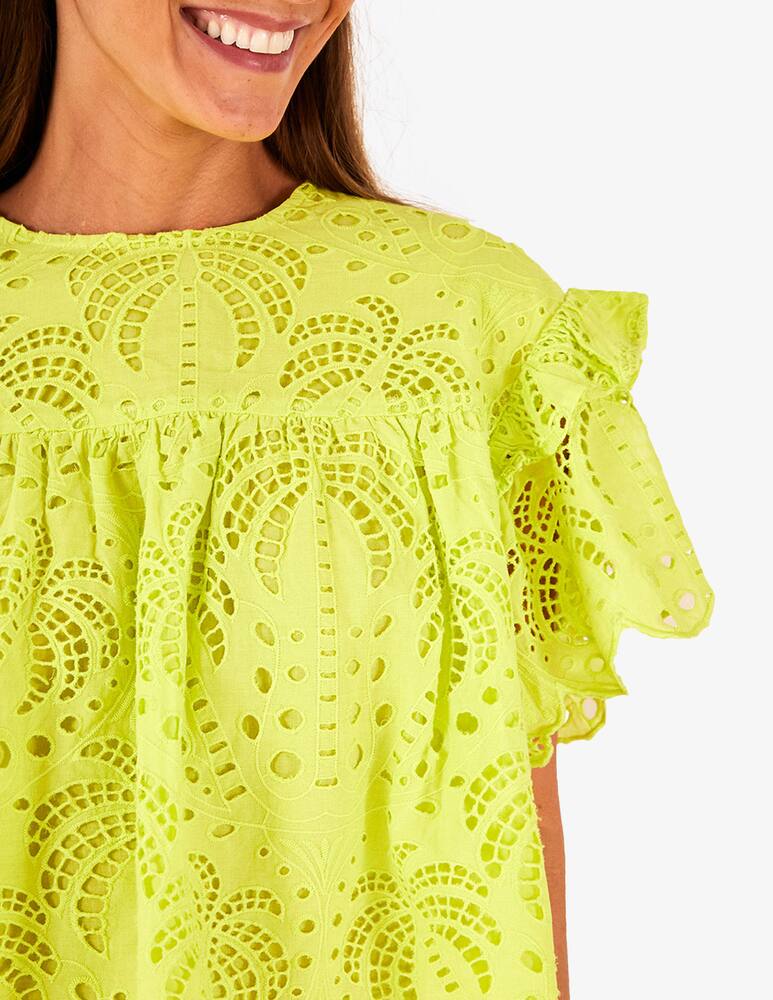 rinascente Farm Rio Lime green palm tree richilier top