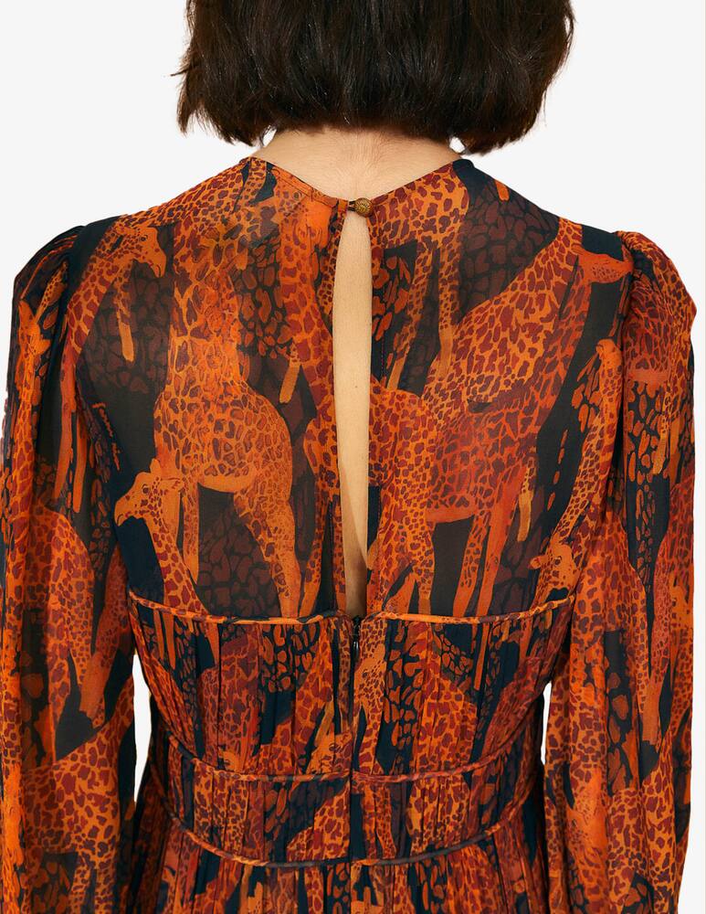 rinascente Farm Rio Abito maxi con maniche a sbuffo Giraffes