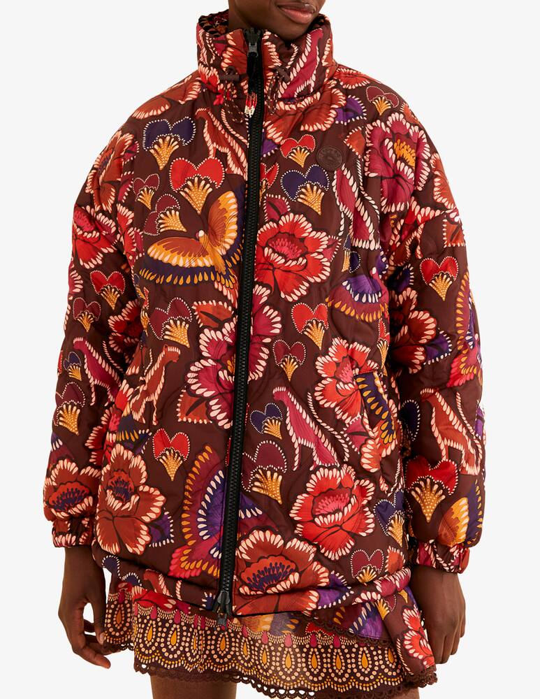 rinascente Farm Rio Nature beauty embroided puffer jacket