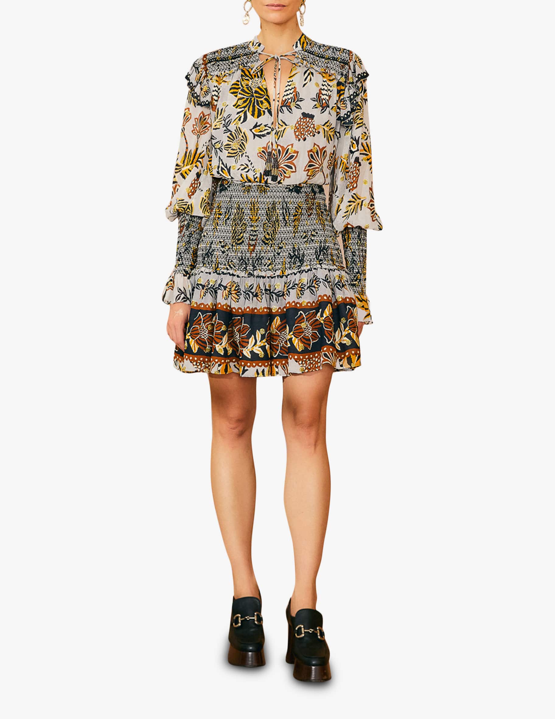 Shop Farm Rio Floral tapestry mini dress on Rinascente