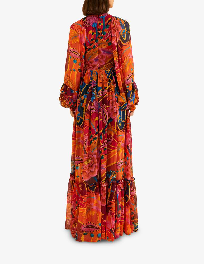 rinascente Farm Rio Long sleeve maxi dress