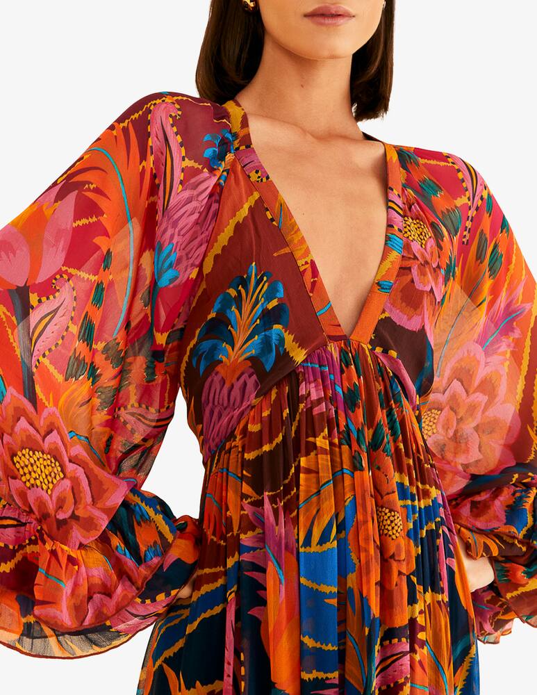 rinascente Farm Rio Long sleeve maxi dress