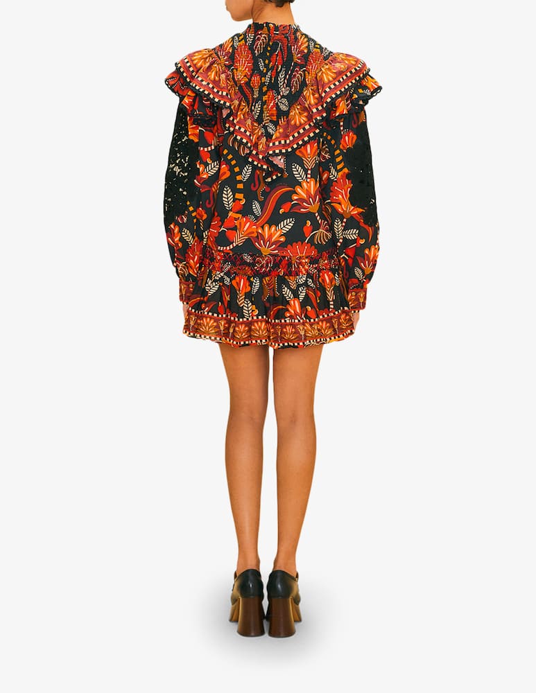 rinascente Farm Rio Beauty red lace blouse