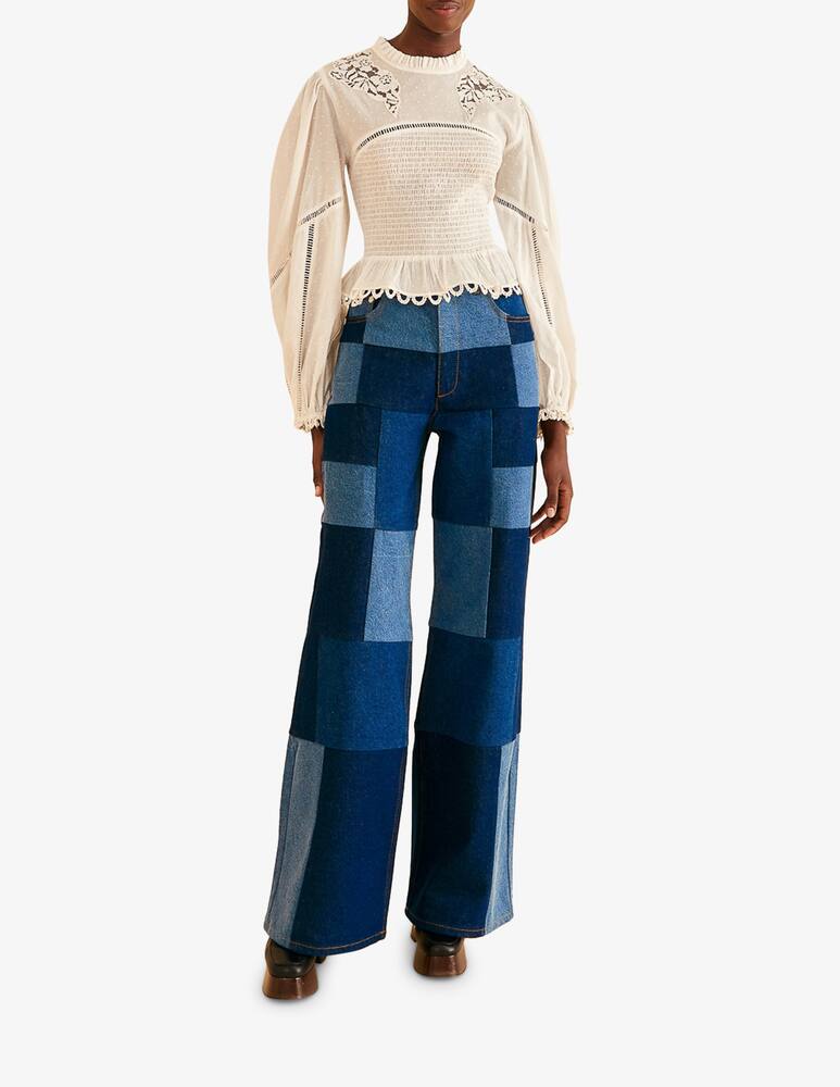 rinascente Farm Rio Graphic patch denim jeans