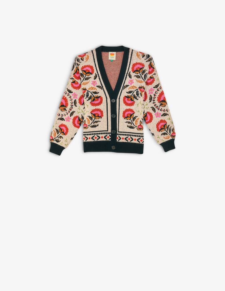 rinascente Farm Rio Palms paradise sand knit cardigan