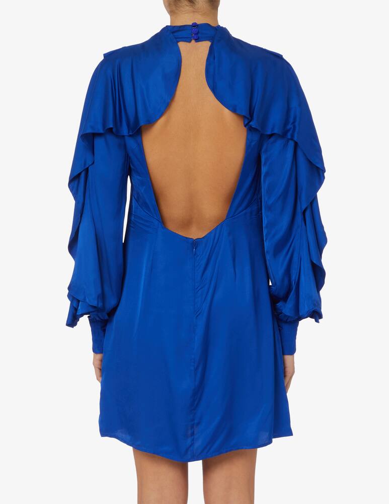 rinascente Farm Rio Backless ruffled sleeve mini dress